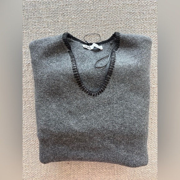 Zara Studio Oversized Grey Pocket Sweater – Size M brand new no tag - Picture 16 of 16